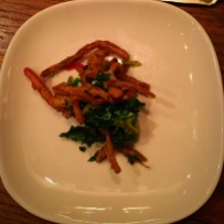 I thought the fried pig ears were onion straws!
